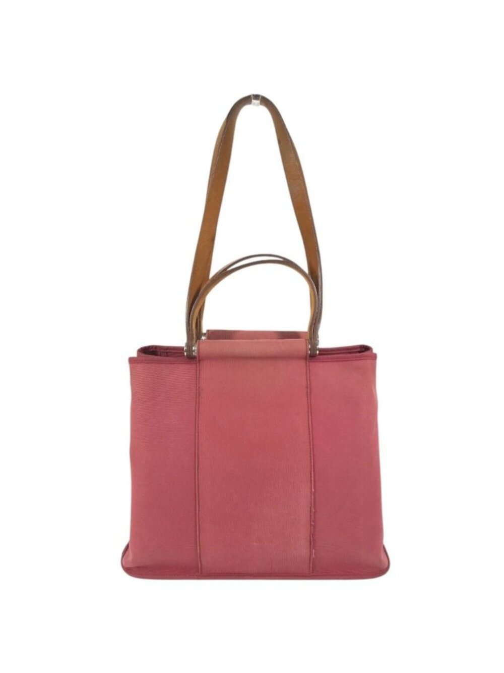 Hermes Tote Bag Kabak Elan PM Vertical Leather Canvas Red